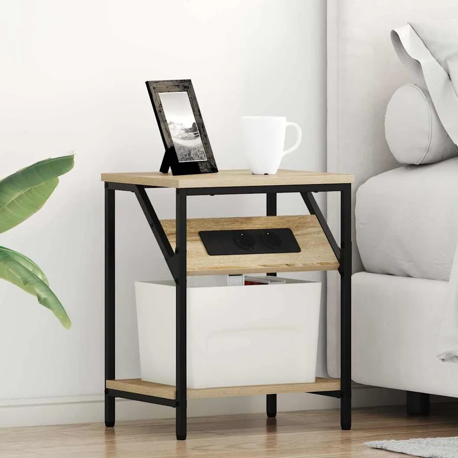 Cabinet de chevet 2 pcs Chêne Sonoma 38 x 30 x 48 cm