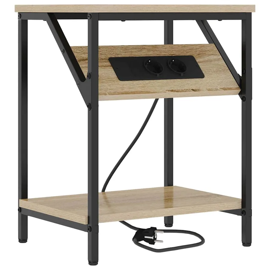 Cabinet de chevet 2 pcs Chêne Sonoma 38 x 30 x 48 cm - 5