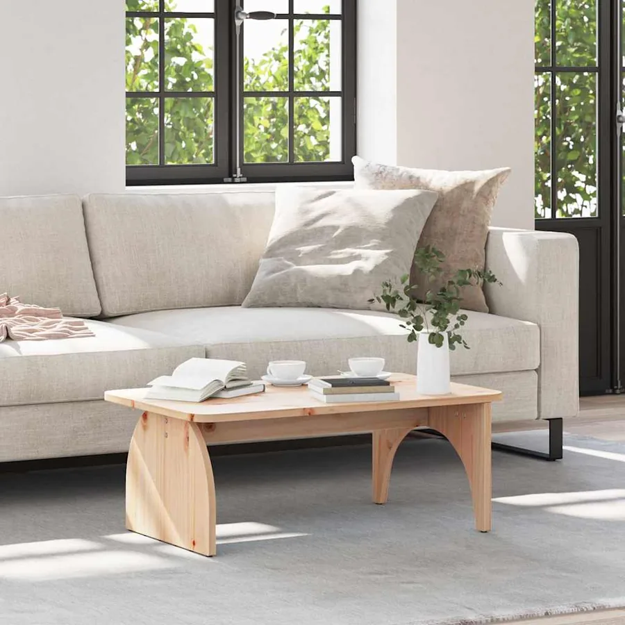 Table basse Naturel 80 x 50 x 31 cm Bois massif en pin