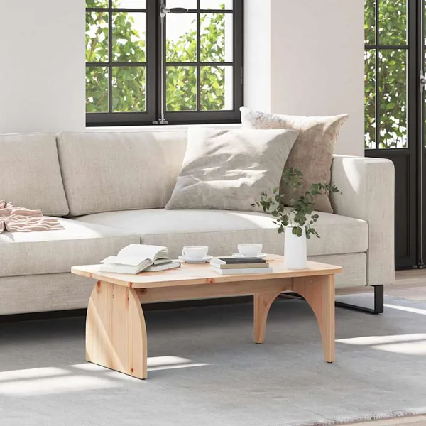 Table basse Naturel 80 x 50 x 31 cm Bois massif en pin