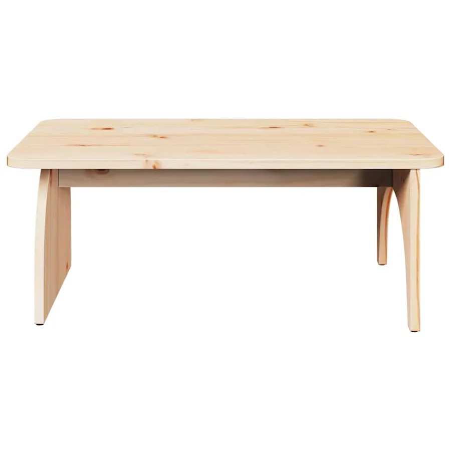 Table basse Naturel 80 x 50 x 31 cm Bois massif en pin - 6