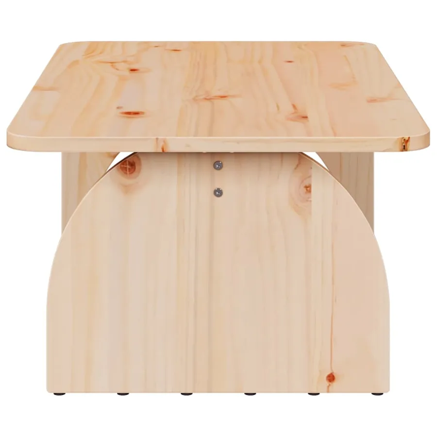 Table basse Naturel 80 x 50 x 31 cm Bois massif en pin - 7