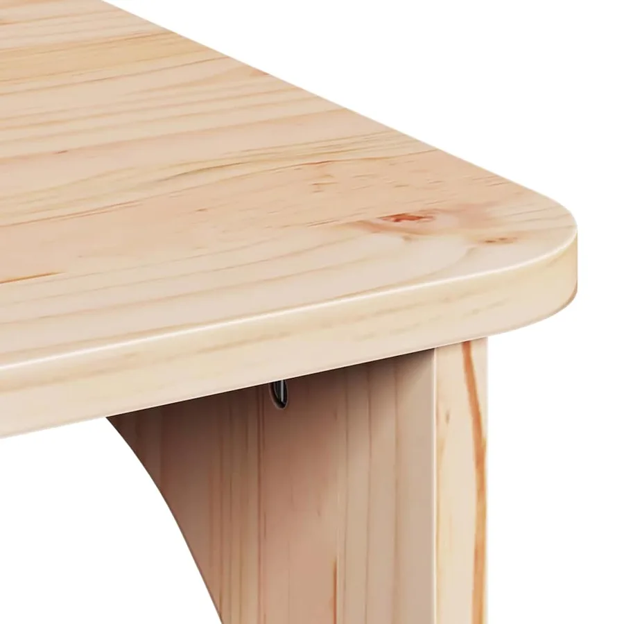 Table basse Naturel 80 x 50 x 31 cm Bois massif en pin - 8