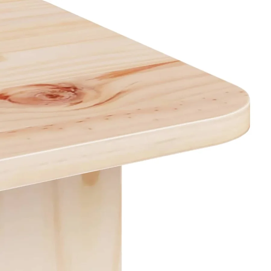 Table basse Naturel 80 x 39,5 x 33,5 cm Bois massif en pin - 10