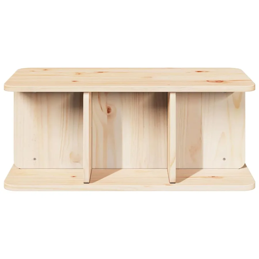 Table basse Naturel 80 x 39,5 x 33,5 cm Bois massif en pin - 6
