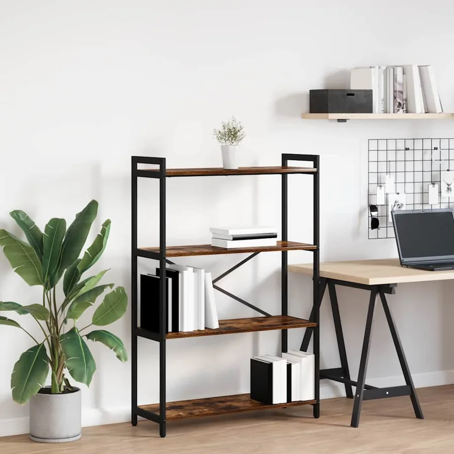 Étagère Chêne fumé 80 x 30 x 120 cm Bois d'ingénierie
