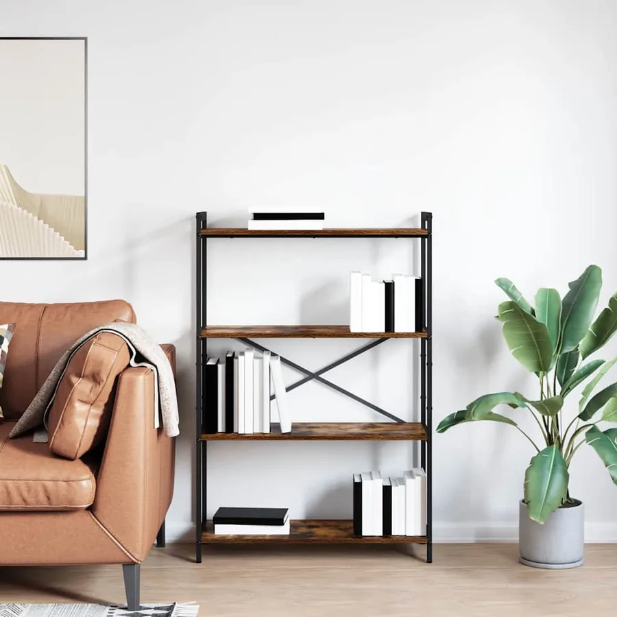 Étagère Chêne fumé 80 x 30 x 120 cm Bois d'ingénierie - 4