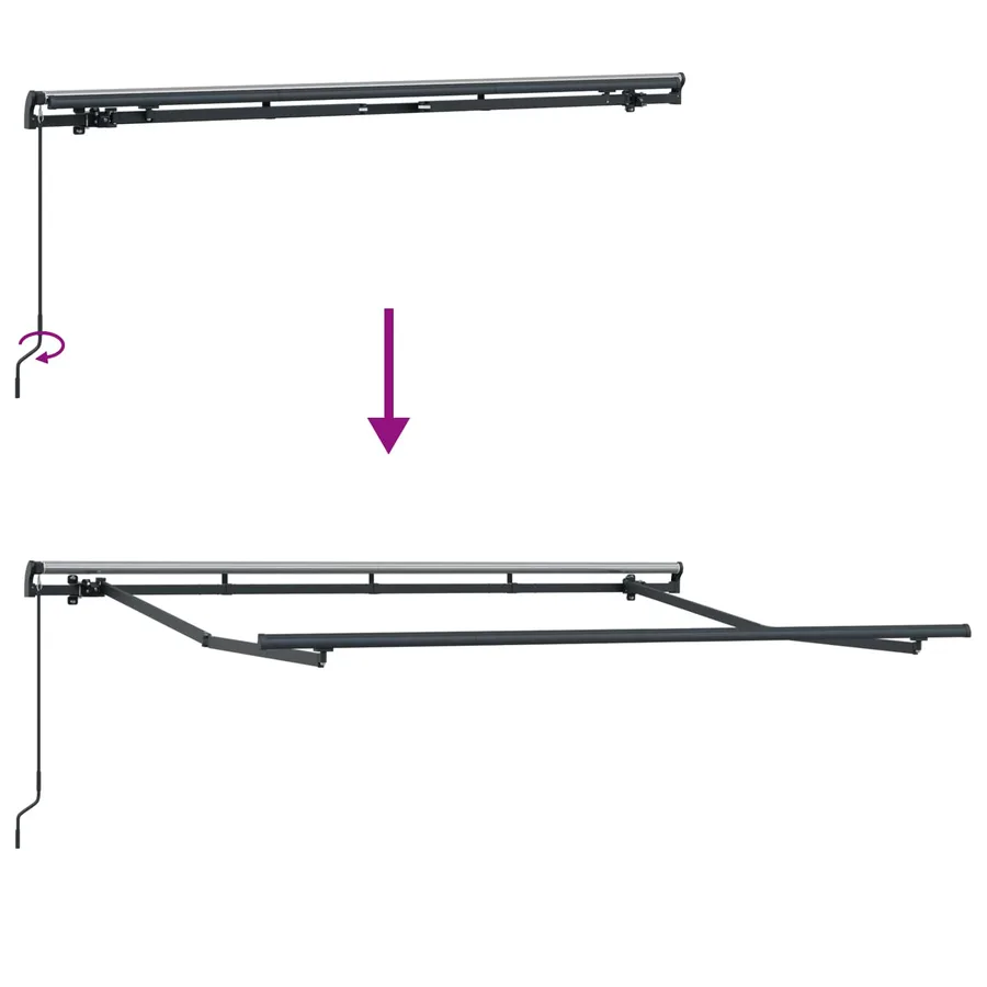 Auvent Rétractable Crème 300 x 200 cm Polyester et Aluminium - 11