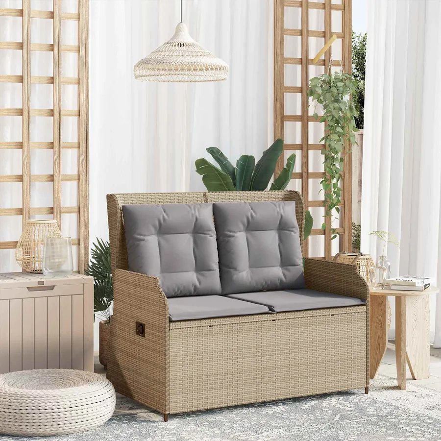 Banc de jardin Beige polyrotin