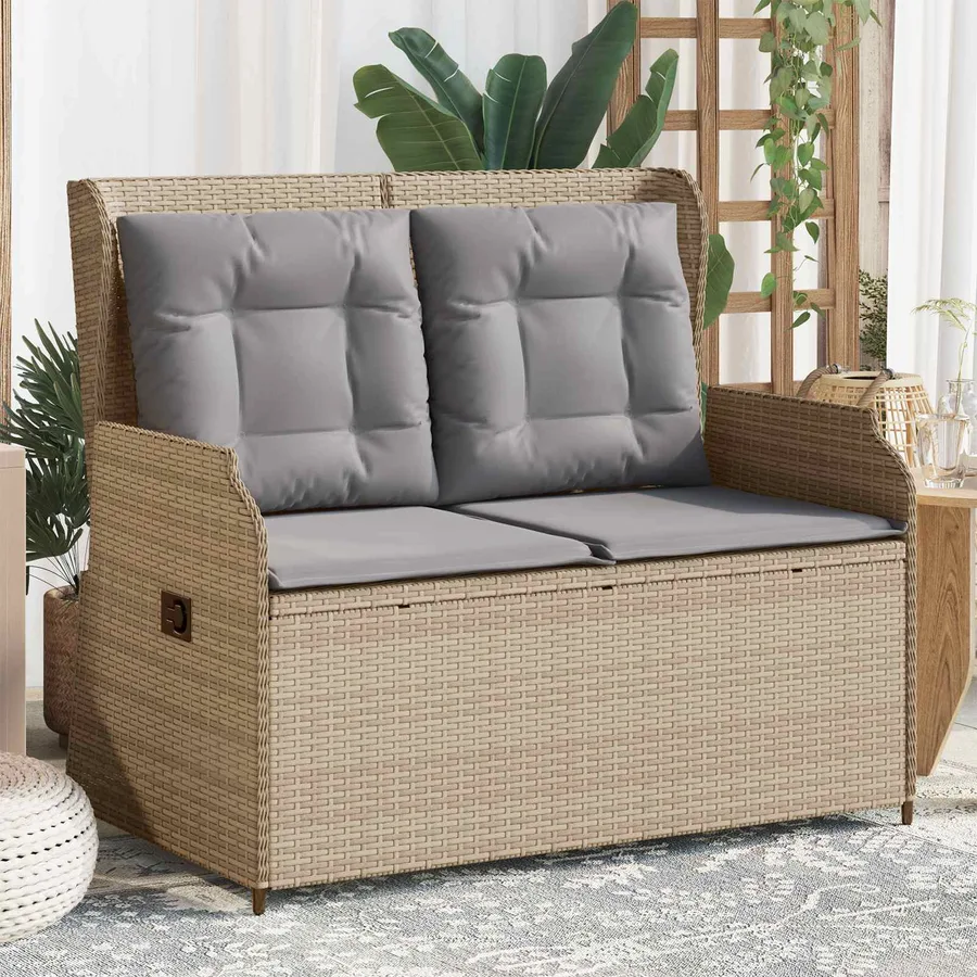 Banc de jardin Beige polyrotin - 3