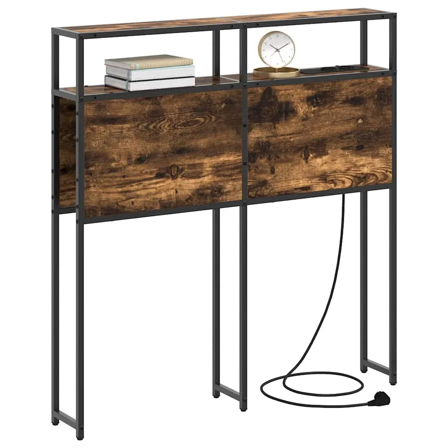 Tête de lit de rangement Chêne fumé Bois d'ingénierie - 3