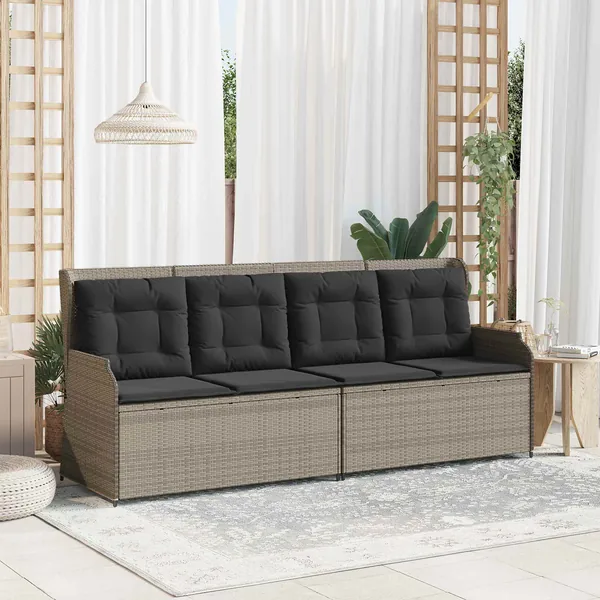Banc de jardin Gris clair polyrotin