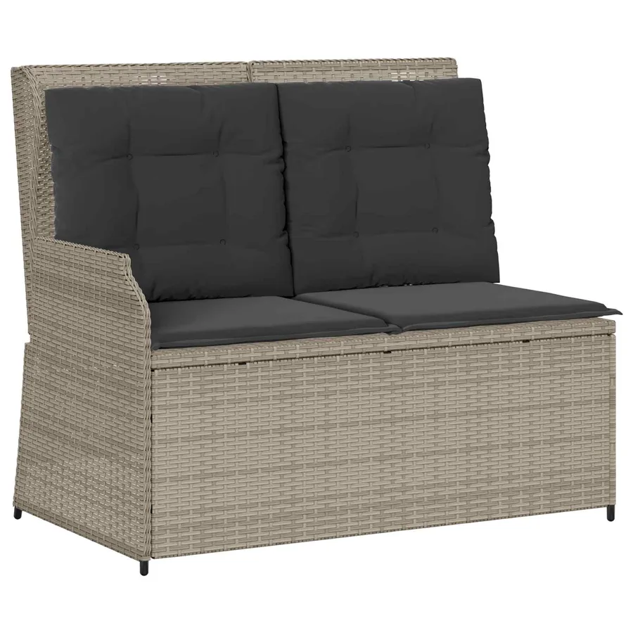 Banc de jardin Gris clair polyrotin - 2