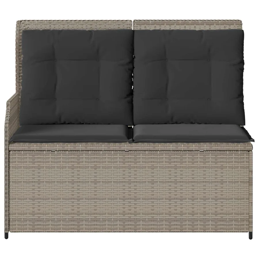 Banc de jardin Gris clair polyrotin - 4