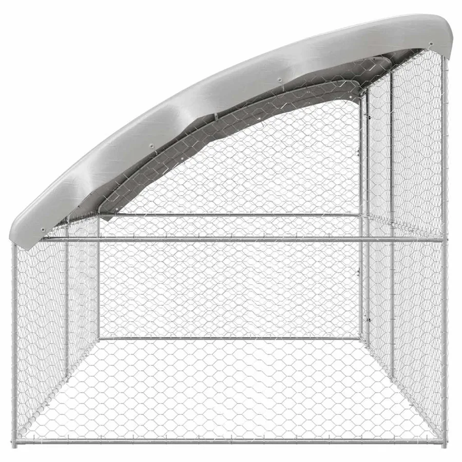 Kennel pour Chiens 2 pcs Argenté 4 x 2 x 2 m Acier galvanisé - 5