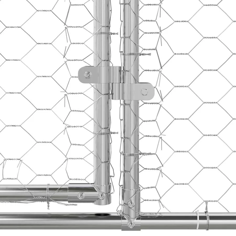 Kennel pour Chiens 2 pcs Argenté 4 x 2 x 2 m Acier galvanisé - 7
