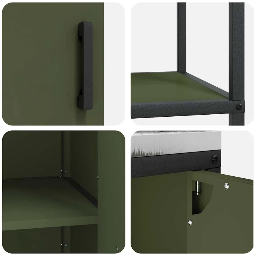 Ensemble de rangement cuisine HATTEM 3 pcs Vert olive - 13