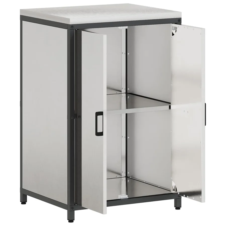 Rangement de cuisine HATTEM Argenté 60 x 50 x 92 cm Acier - 6