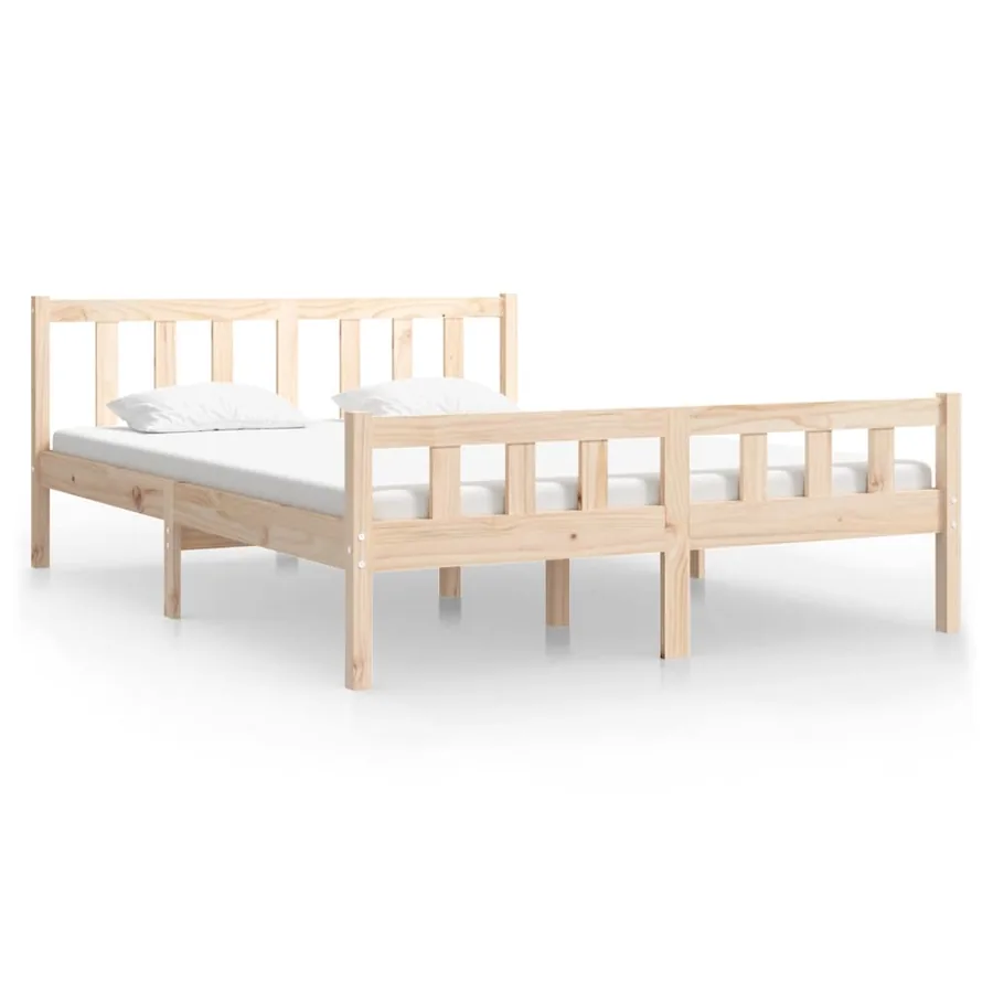 Cadre de lit sans matelas bois massif - 2