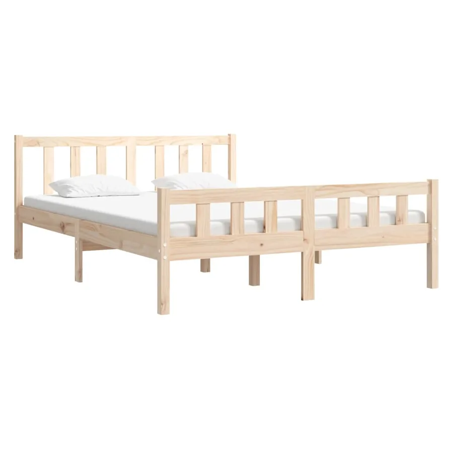 Cadre de lit sans matelas bois massif - 3