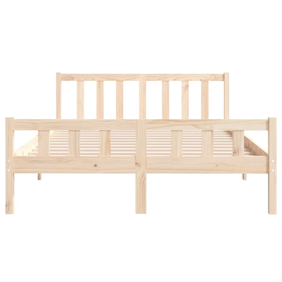 Cadre de lit sans matelas bois massif - 5