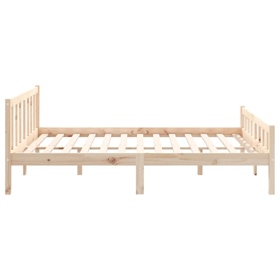 Cadre de lit sans matelas bois massif - 6