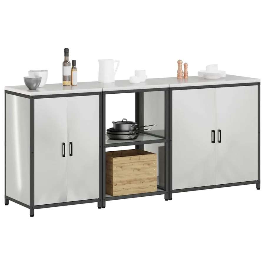 Ensemble de rangement cuisine HATTEM 3 pcs Argenté - 3