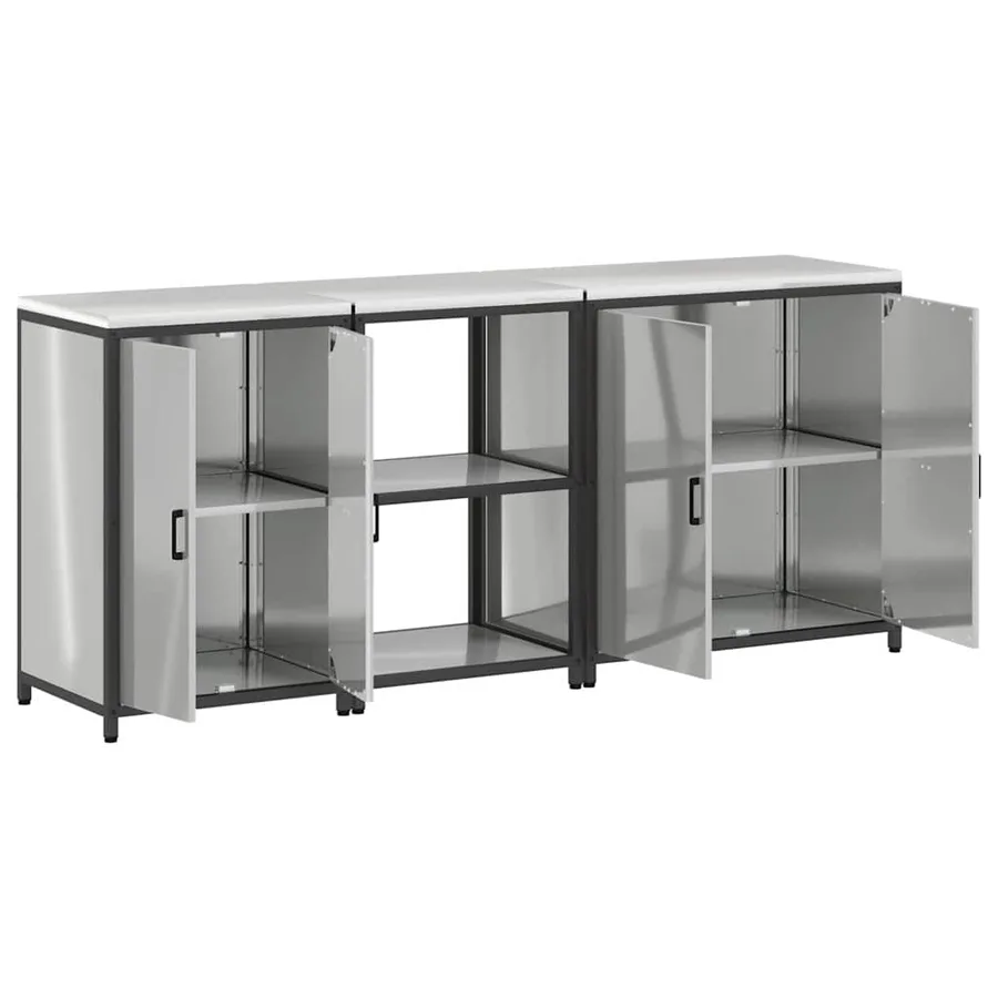 Ensemble de rangement cuisine HATTEM 3 pcs Argenté - 9