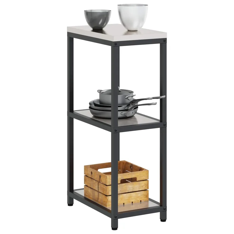 Rangement de cuisine HATTEM Argenté 30 x 50 x 92 cm Acier - 3