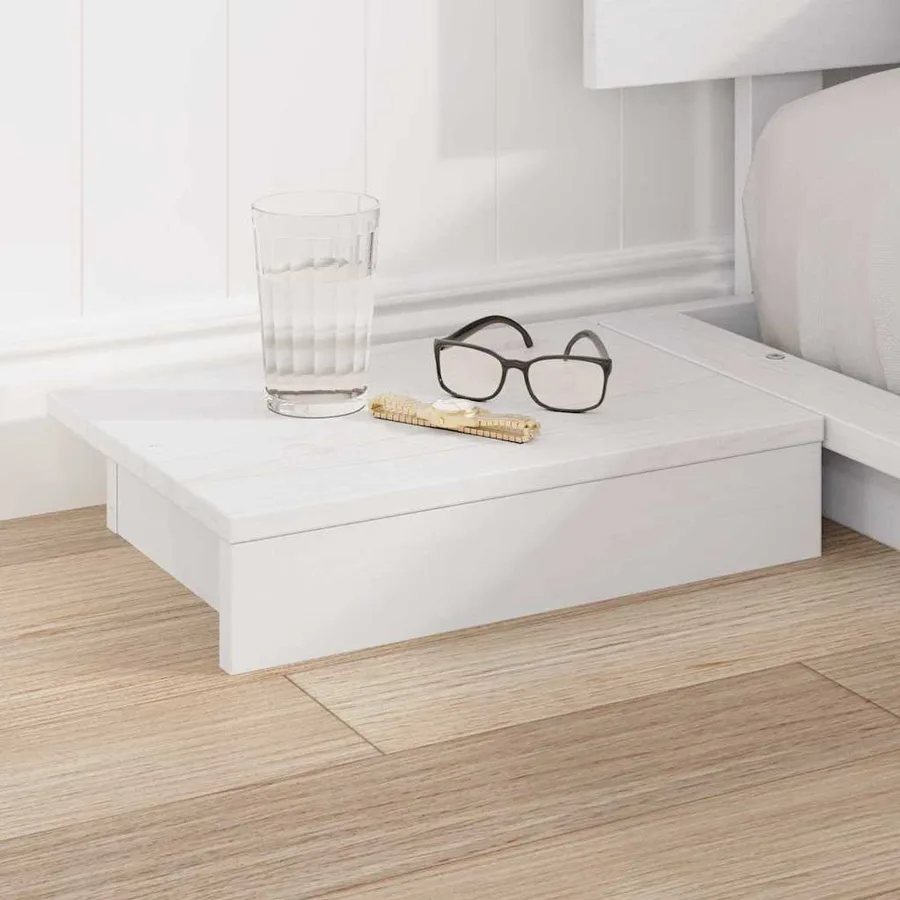 Cadre de lit Blanc 180 x 200 cm bois - 3