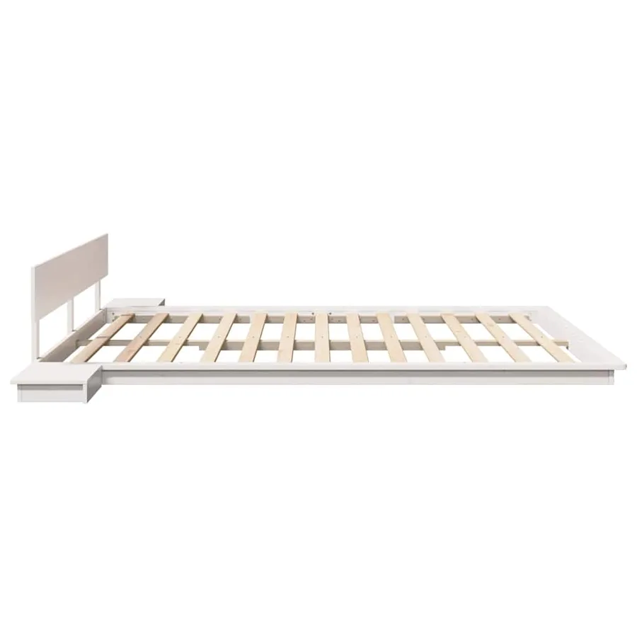 Cadre de lit Blanc 180 x 200 cm bois - 6