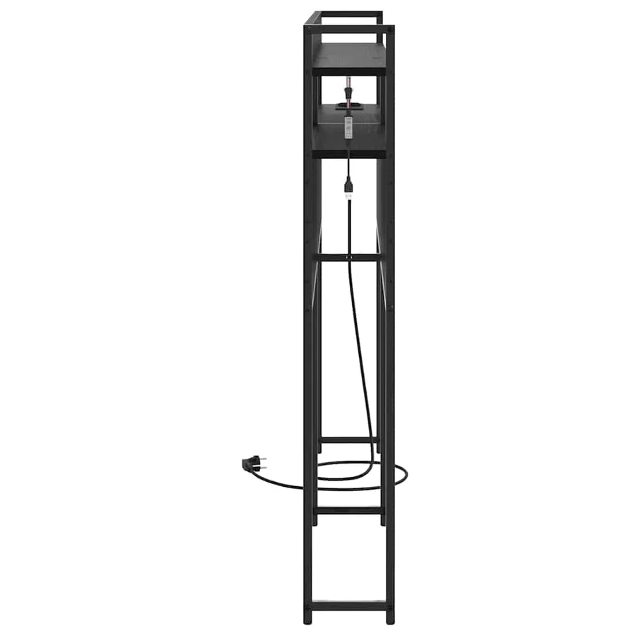 Tête de lit de rangement Chêne noir Bois d'ingénierie - 7