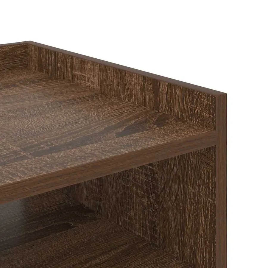 Cabinet de chevet Chêne brun 40 x 40 x 61 cm Bois d'ingénierie - 9