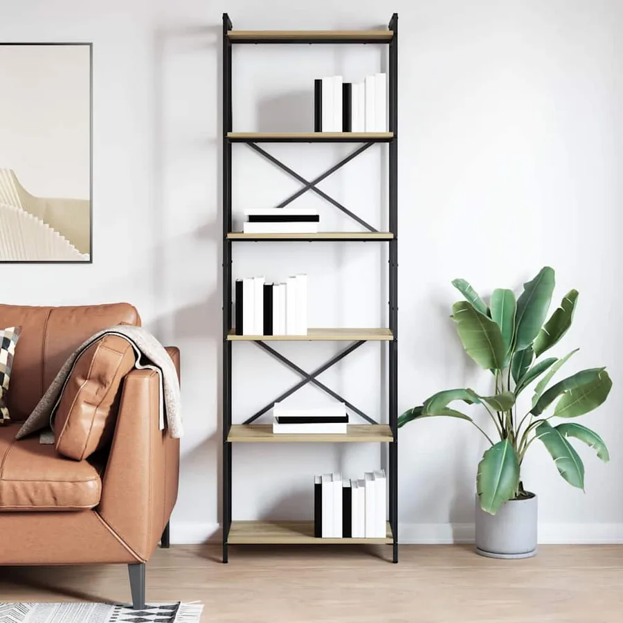 Étagère Chêne Sonoma 60 x 30 x 189,5 cm Bois d'ingénierie - 4