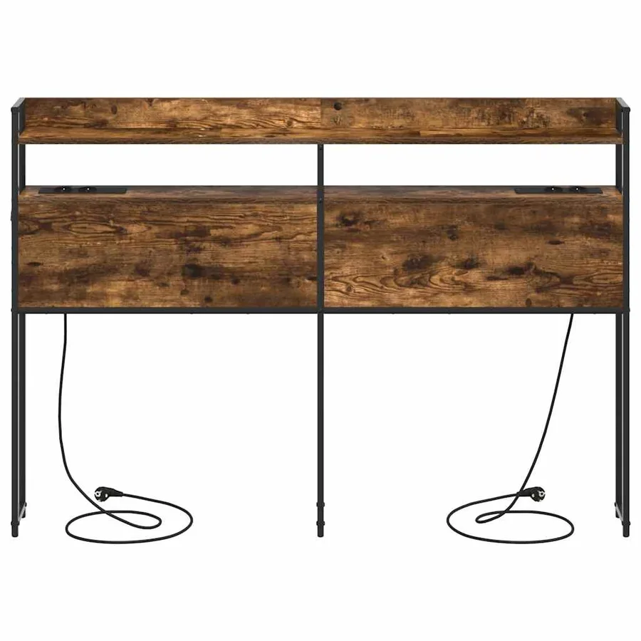 Tête de lit de rangement Chêne fumé Bois d'ingénierie - 6