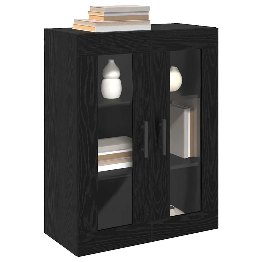 Meuble mural Chêne noir 69,5 x 34 x 90 cm Bois d'ingénierie - 3