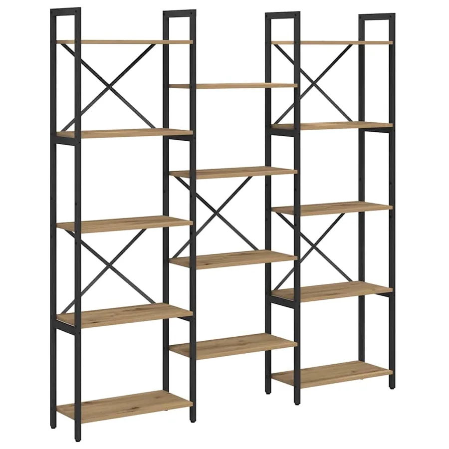 Étagère 156 x 25 x 167 cm Bois d'ingénierie Chêne artisanal - 2