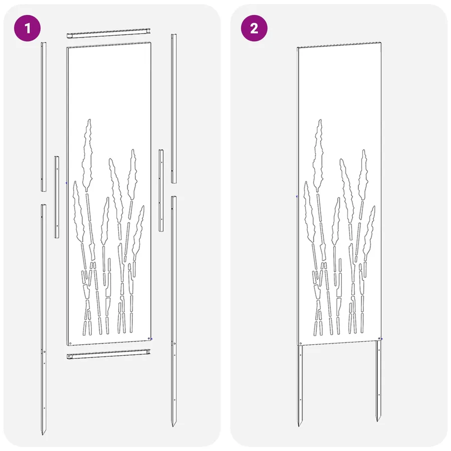 Écran de confidentialité de jardin Fretwork Noir 32 x 140 cm - 10
