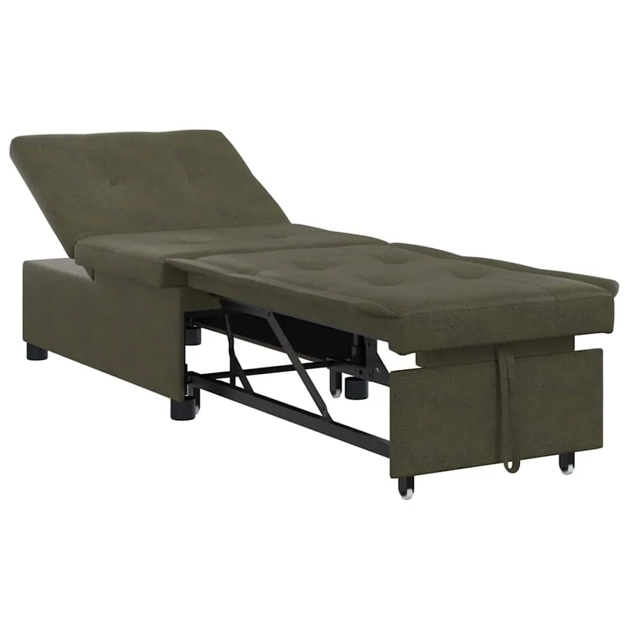 Canapé-Lit Vert armée 194 x 67 x 82 cm Tissu Huahua - 2