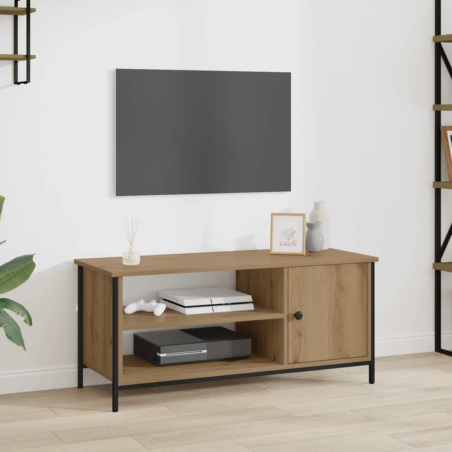 Meuble TV 100 x 40 x 45 cm Chêne artisanal Bois d'ingénierie