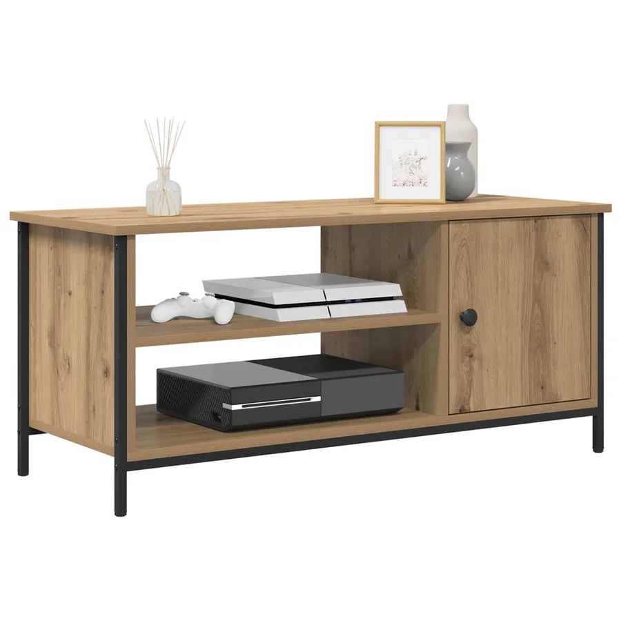 Meuble TV 100 x 40 x 45 cm Chêne artisanal Bois d'ingénierie - 3