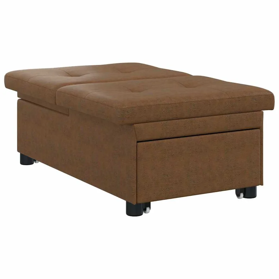 Canapé-Lit Marron 194 x 67 x 82 cm Tissu Huahua - 4