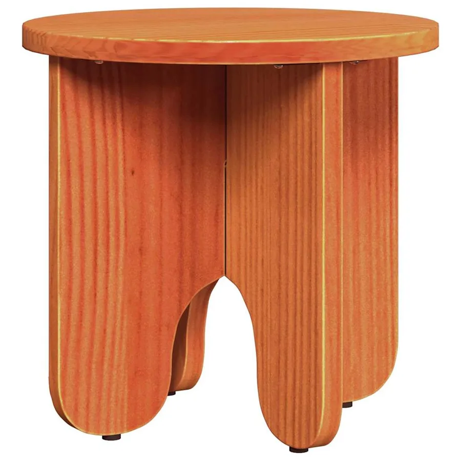 Table basse 2 pcs Brun cire Bois de pin massif - 5