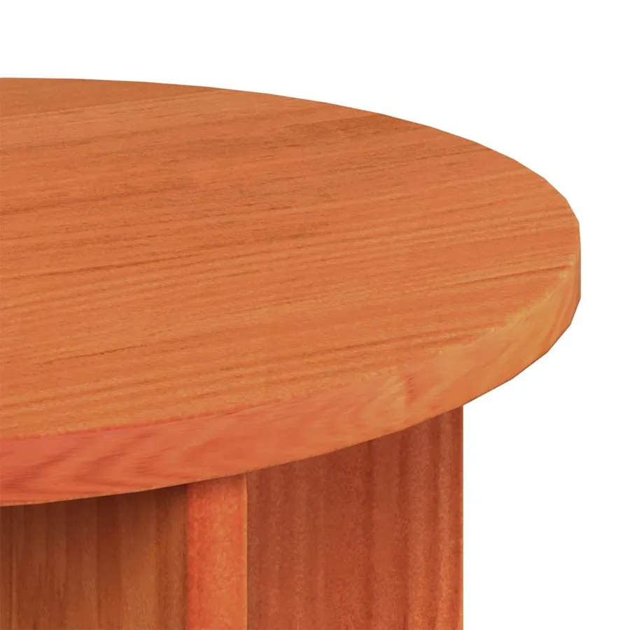 Table basse 2 pcs Brun cire Bois de pin massif - 7