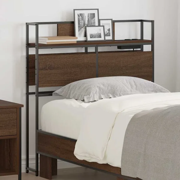 Tête de lit de rangement Chêne marron Bois d'ingénierie