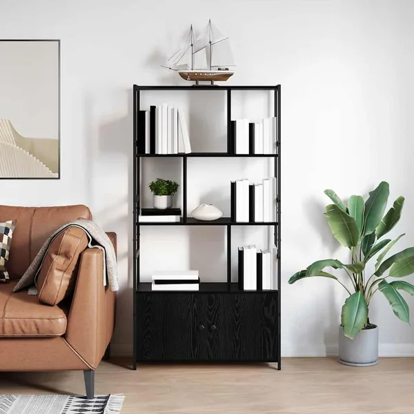 Étagère Chêne noir 80 x 30 x 155,5 cm Bois d'ingénierie
