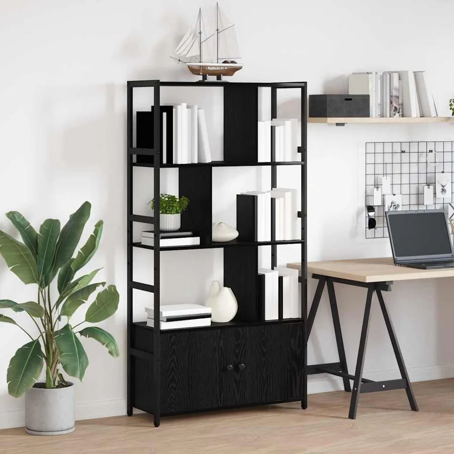 Étagère Chêne noir 80 x 30 x 155,5 cm Bois d'ingénierie - 4