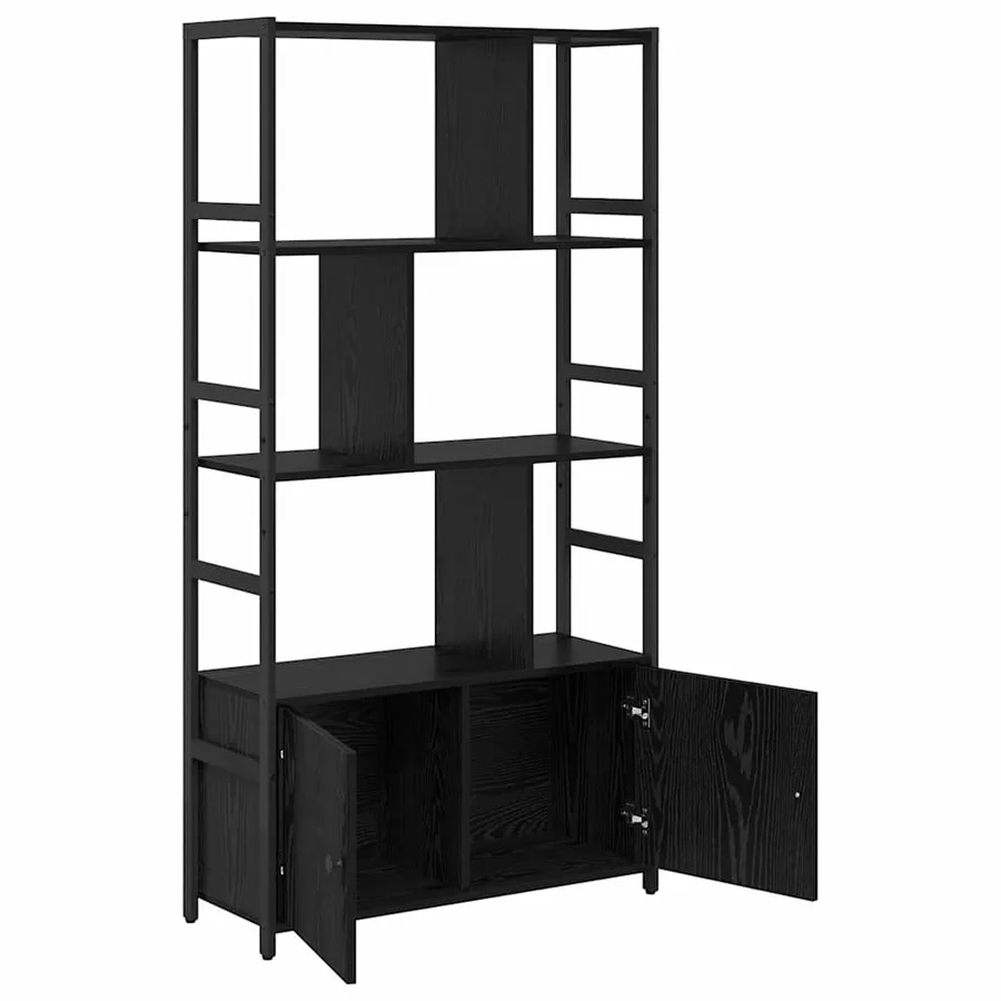 Étagère Chêne noir 80 x 30 x 155,5 cm Bois d'ingénierie - 5