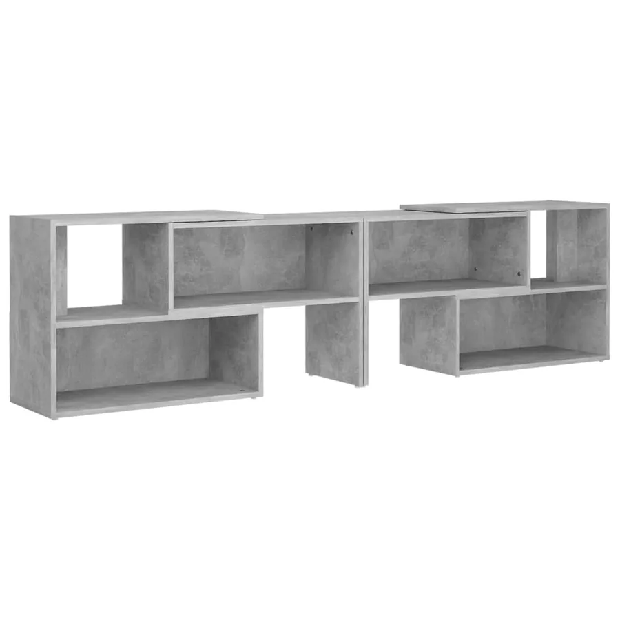 Meuble TV Gris béton 149x30x52 cm Bois d'ingénierie - 2