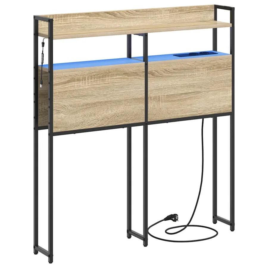 Tête de lit de rangement Chêne sonoma Bois d'ingénierie - 2